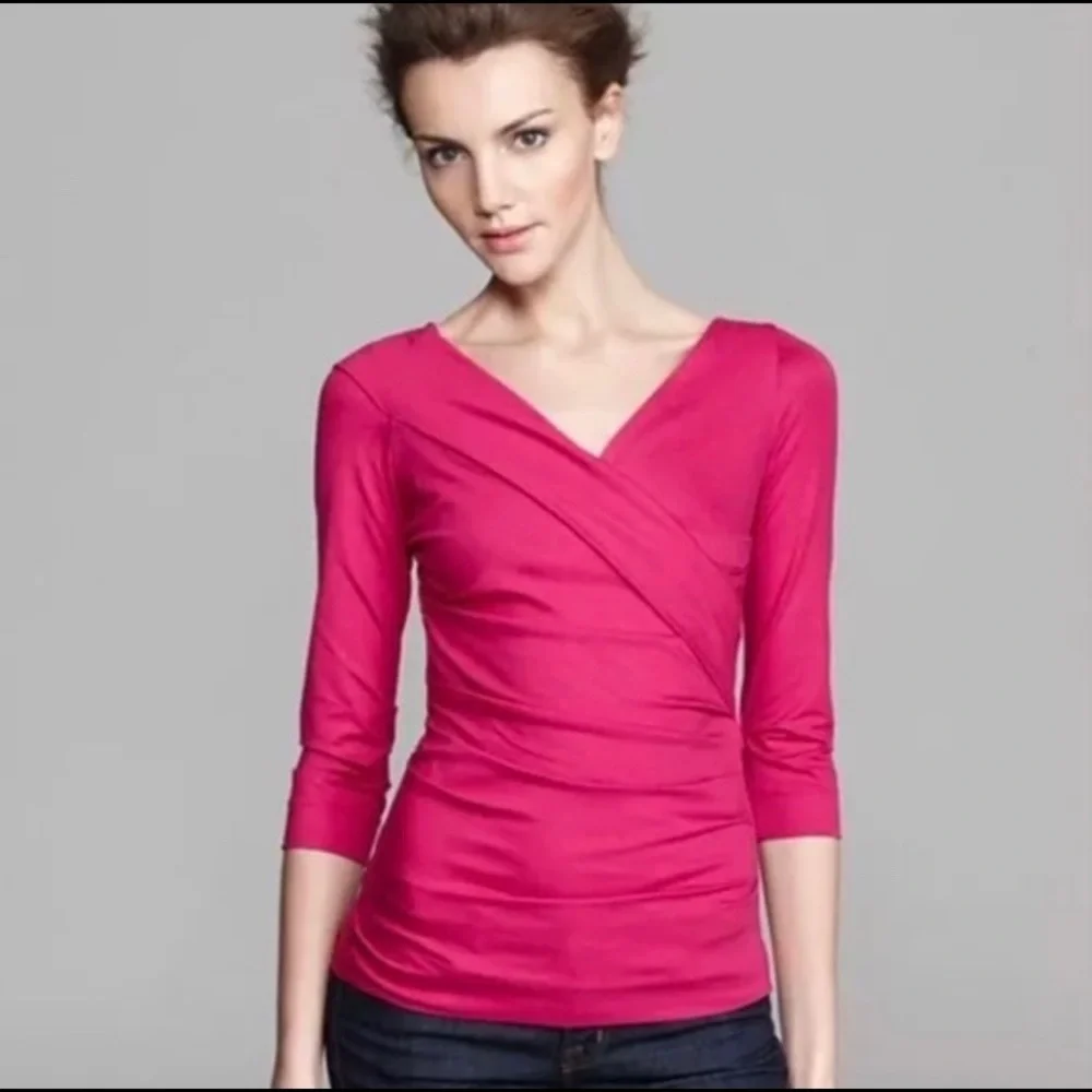 DIANE VON FURSTENBERG Bentley Surplice Top, XS